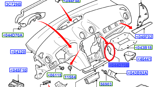 Krytka přístrojové desky