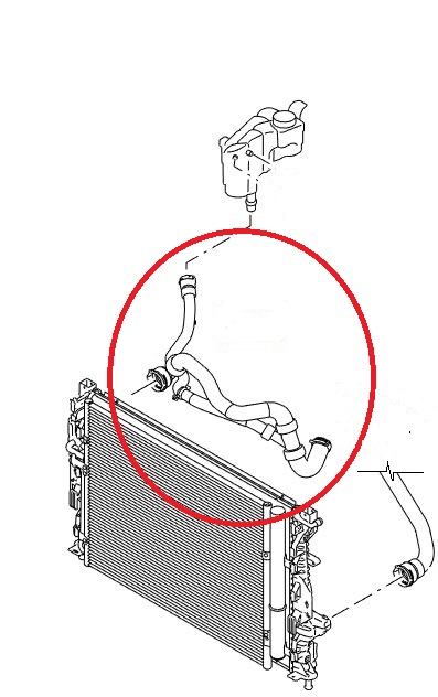 Hadice chladící nádobky Ford