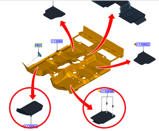 Rohož - přední podlaha