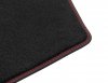 Podlahové koberce, velurové, provedení Premium přední sada v černé barvě s červeným prošitím