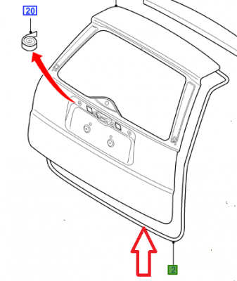 Vodotěsný pásek - dveře zavazadelník