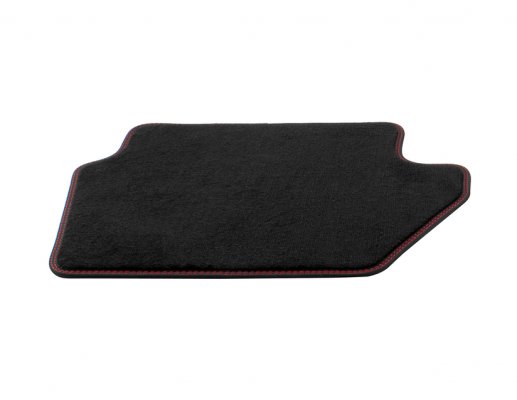 Podlahové koberce, velurové, provedení Premium zadní sada v černé barvě s červeným prošitím
