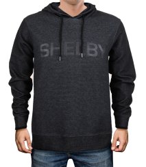 Mikina s kapucí Shelby Tonal Stripe Black Pullover Hoody