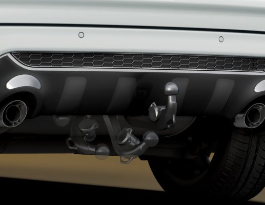 Elektricky sklopné tažné zařízení Poloautomatické sklápění a vyklápění