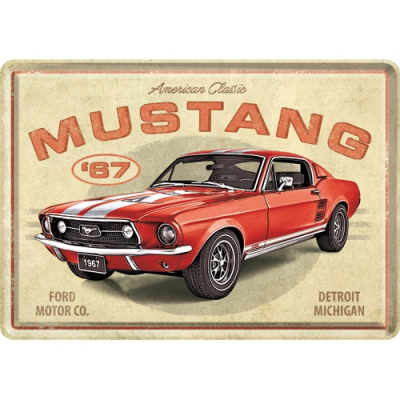 Plechová pohlednice Ford Mustang