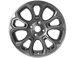 Kolo z lehké slitiny 17" Provedení s 10 paprsky, v šedé barvě Premium Flash Grey s frézovaným povrchem