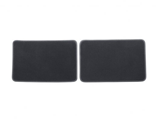 Podlahové koberce, velurové, provedení Premium zadní sada v černé barvě se šedým prošitím