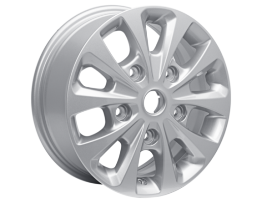 Kolo z lehké slitiny 16" Provedení s 10 paprsky v barvě Sparkle Silver