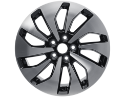 Kolo z lehké slitiny 17" Provedení s 10 paprsky, Absolute Black, frézovaný povrch