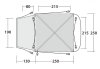 Stan v zádi vozu Outwell Linnburg Air Rear