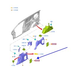 Kryt panelu zavazadlového prostoru Ford Tourneo Connect