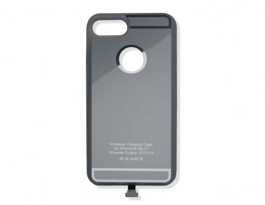 Nabíjecí pouzdro Qi pro IPhone 6+/7+, stříbrné