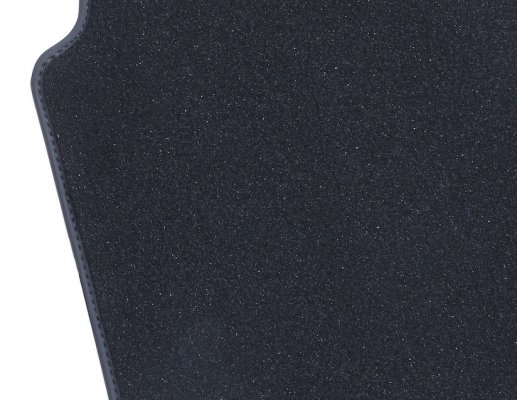 Podlahové koberce, velurové, provedení Premium přední sada v černé barvě s dvojitým prošitím
