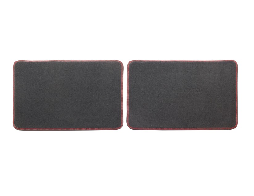Levně Podlahové koberce, velurové, provedení Premium zadní sada v černé barvě s červeným prošitím