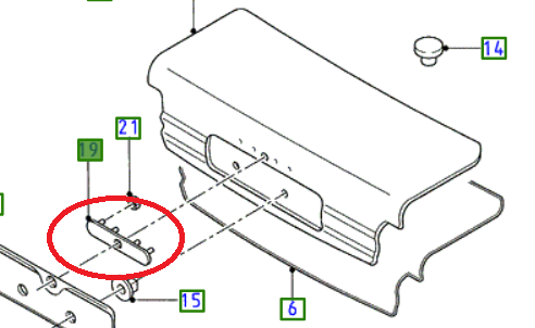 Rukojeť - zad. sklopná stěna