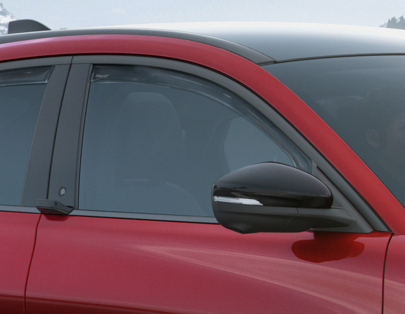 ClimAir®* Deflektor bočního okna na okna předních dveří, v černé barvě