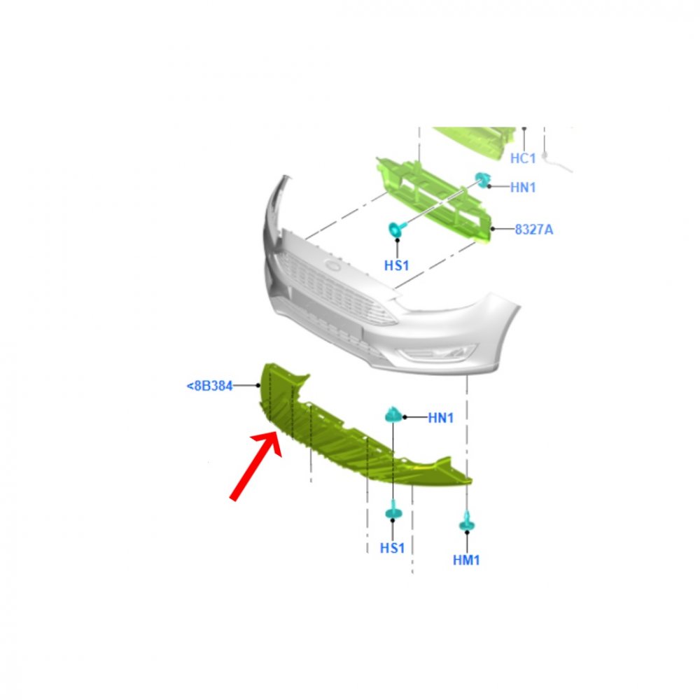 Přední deflektor štěrku Ford Focus