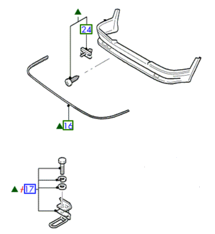 Sada - zástěrka zadního nárazníku