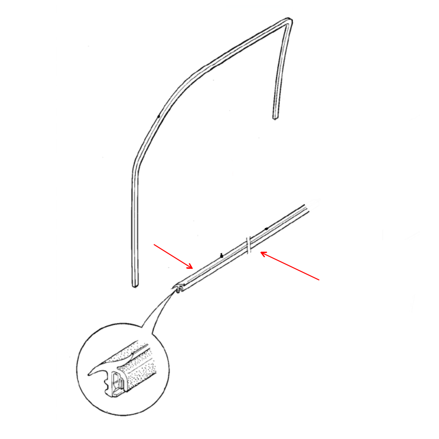 Vnější levostranná lišta okna předních dveří Ford Mondeo