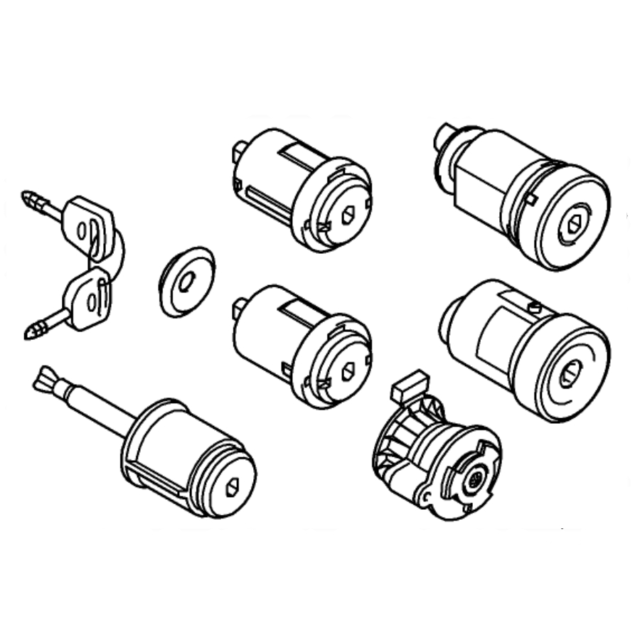 Sada zámků pro celé vozidlo Ford Focus