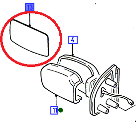 Zrcadl. sklo - širokoúhlé - lepivé