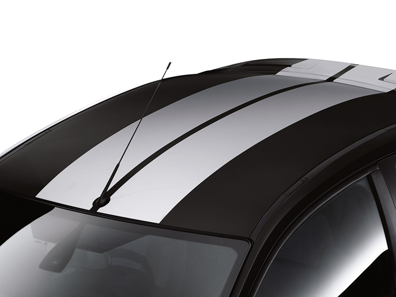 Souprava pruhů ST na střechu stříbrná Ford Focus