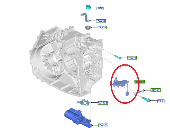 Levně Sestava snímače - mechanizmus ovládání převodovky