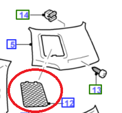 Mřížka - dveřní větr. štěrbina