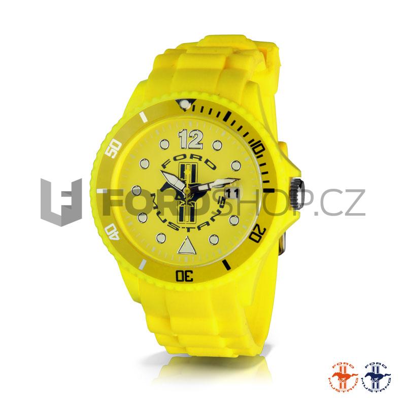 Hodinky Ford Mustang Lolliclock žluté