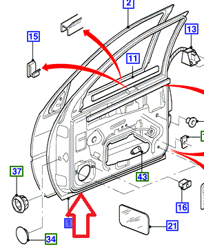 Dveře - přední - se závěsy