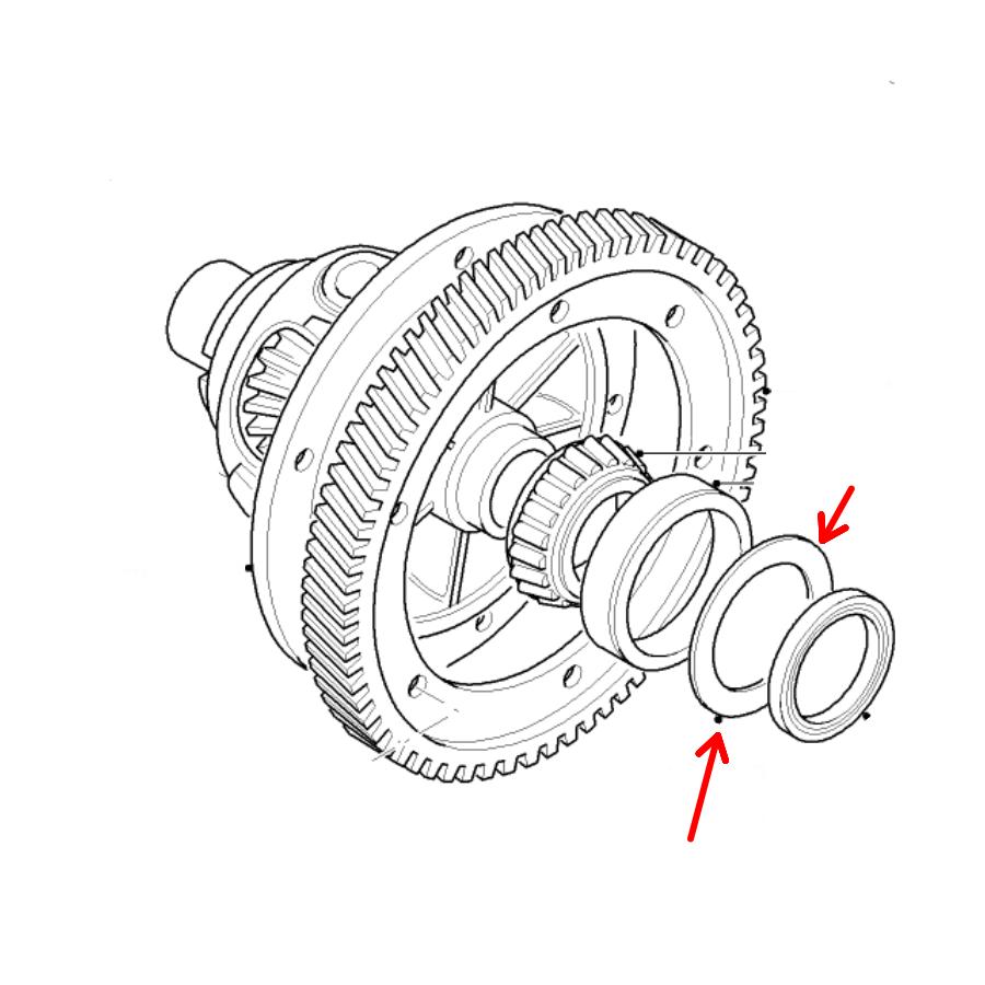 Vložka ložiska diferenciálu 2,0MM