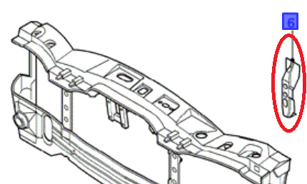 Výztuha - upevňující deska světlometu